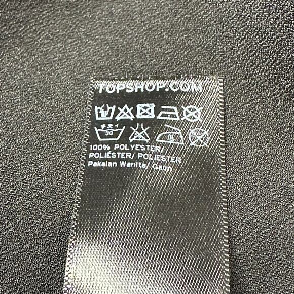 Topshop Dress Womens 4 Silver Shimmer Foil Mini Slip Holiday Babydoll Glam‎ Y2K - Picture 8 of 10